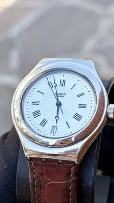Swatch Irony Automatic 38mm Swiss Made Skeleton Back Pelle