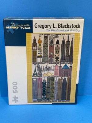 Gregory Blackstock - The World Landmark Buildings: 500 Piece Puzzle~ NEW, Sealed