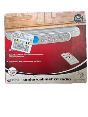GPX Under-Cabinet CD Radio MP3 Ready with Remote Model KCCD6316DT