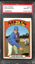 1972 Topps #445 TOM SEAVER PSA 8 NM-MT 01031730 