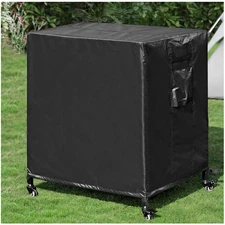 Multifunctional Stainless Steel Outdoor Grill Cart with Cover & Wheels - 31.5"