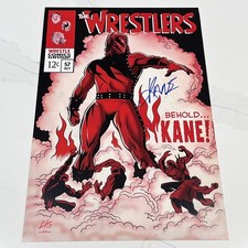 Kane Autographed Poster Print 11x17 Highspots COA Signed Comic Art Rare WWF WWE