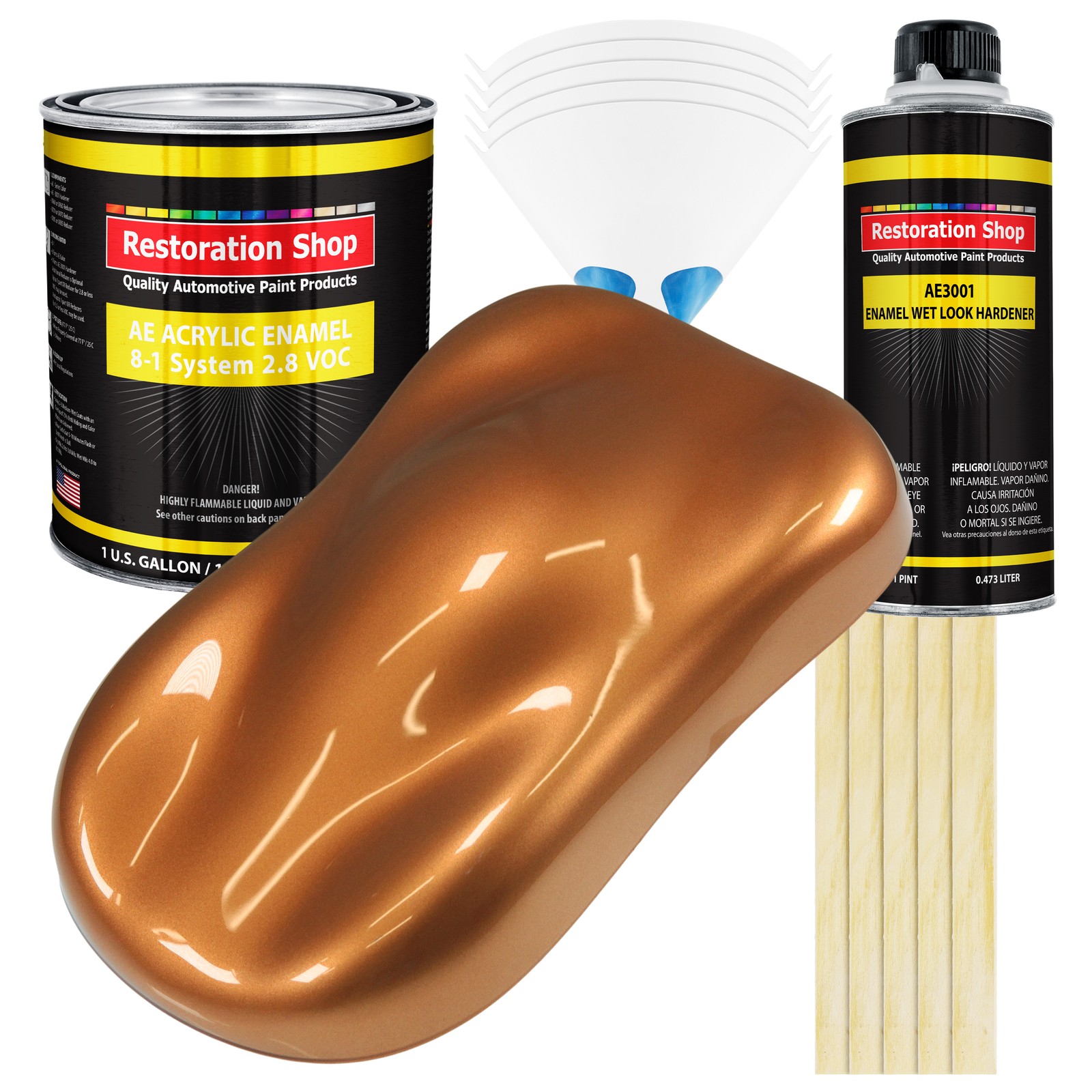 Restoration Shop Ginger Metallic Acrylic Enamel Auto Paint Gallon Kit