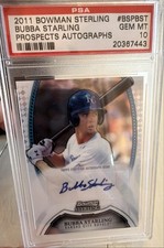 2011 Bowman- Prospect Autographs Bubba Starling #BSP-BST Refractor /199 (AU, RC)