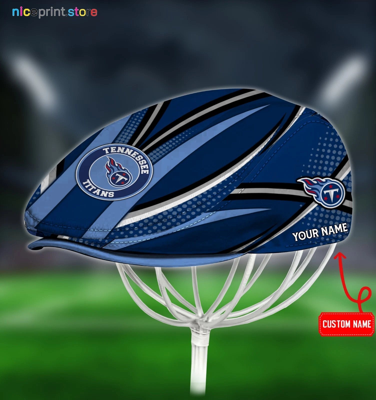 Tennessee Team Titans football Jeff Cap Driving Cap Golf Cap Flat Cap For Men