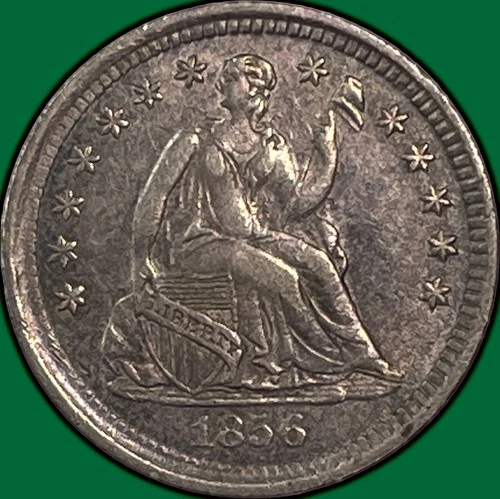 1856 Seated Liberty Half Dime Almost Uncirculated AU Coin #33336