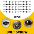 50x Clips Car Plastic Hole Retainer Fender Rivets Push Pin Black Bumper 7.8mm (For: Acura)