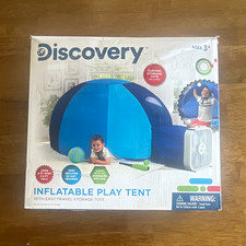Discovery Inflatable Play Tent w/ Easy-Travel Storage Tote, Ages 3-7