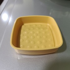 Vintage Tupperware Sponge Scouring Pad Holder Soap Dish 804-3 - Harvest Gold