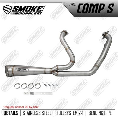 Auspuff passend für Harley Davidson Dyna Super Glide FXD 2 IN 1 Bj 1999-2013
