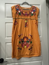 Mexican Embroidered Dress Size L