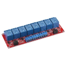 Relay Module 8 Channel 24V High Low Level Trigger Module Red Relay Board