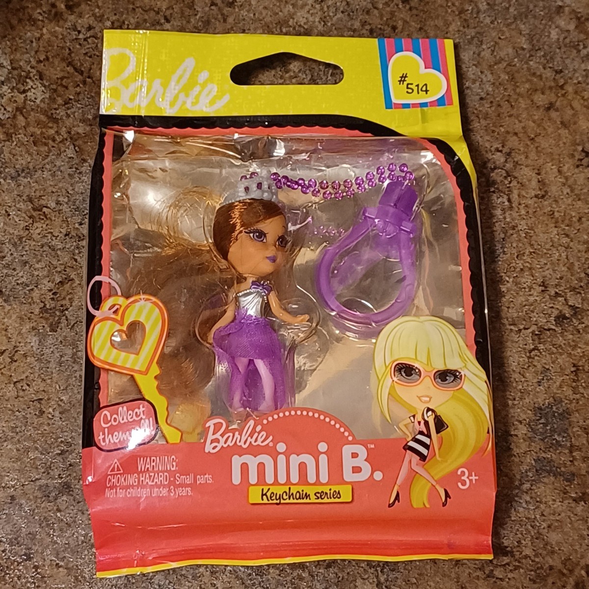 Barbie mini B. #514 Doll Keychain Series Rare 2009 Mattel New