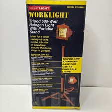 Rightlight 500 Watt Halogen Tripod Work Light Portable Stand New Rt-83963 Rightlight 500 Watt Halogen Tripod Work Light Portable Stand New Rt-83963