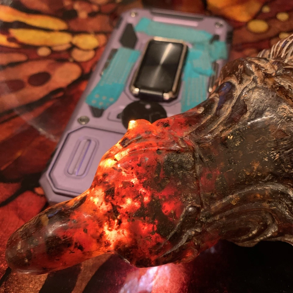 Estátua rara antiga chinesa antiga de deusa esculpida em âmbar vermelho Kwan-yin Guan Yin 5,8" - Imagem 4 de 4