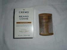 Cremo Beard Comb Solid Verawood Dual-Action Premium Beard Comb - NEW.