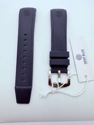 Deep Blue CUSTOM FIT Silicon strap 22mm- Dark Blue