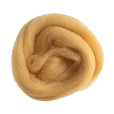 Natural Wool Roving: 10g: Yellow