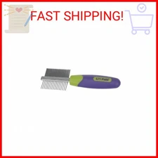 Coastal Pet Li'l Pals Double-Sided Dog Comb - Tick & Flea Comb - Dog Grooming Br