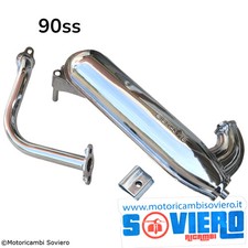 Marmitta Siluro IGM Cromata Completa di Collettore Vespa 50 SS 90 SS IGM4311S
