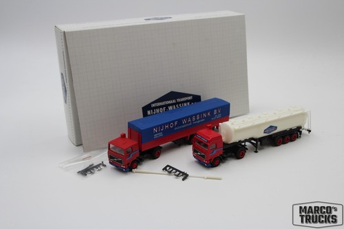 Herpa Set Volvo F12 Silo & tarpaulin "Nijhof Wassink" Wierden Holland 1:87 /H194