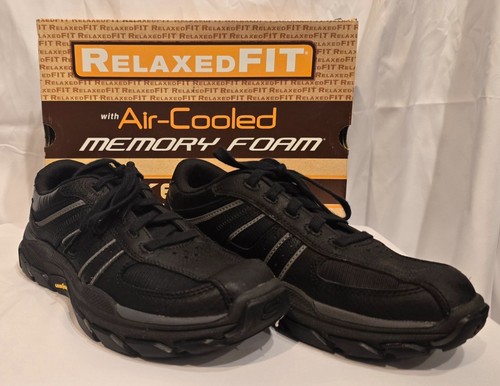 Men's SKECHERS Black Good Year Performance Lace Up Trainers Size 7 CG M05