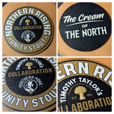 Northern Monk Timothy Taylor's Bierdeckel Brandneu KEIN EVRI! Brewerania Real Ale