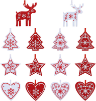 42-Teilig Weihnachtsbaumschmuck FilzanhäNger Deko-AnhäNger Filz Christbaumschmuc
