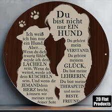 German Shepherd Dog Memorial Plaque Tin Metal Signs Home D cor 8-Inch Round Alum