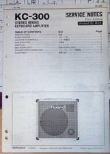 Roland KC-300 Keyboard Amplifier service notes factory