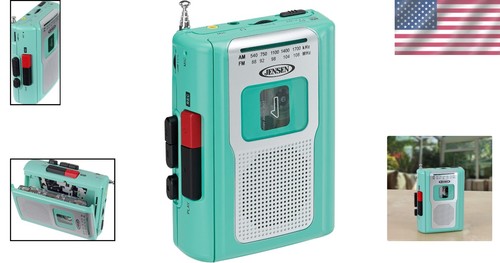 Teal CR-100 Retro Cassette Player & AM/FM Radio - Perfect for Music on the Go - Picture 2 of 8
