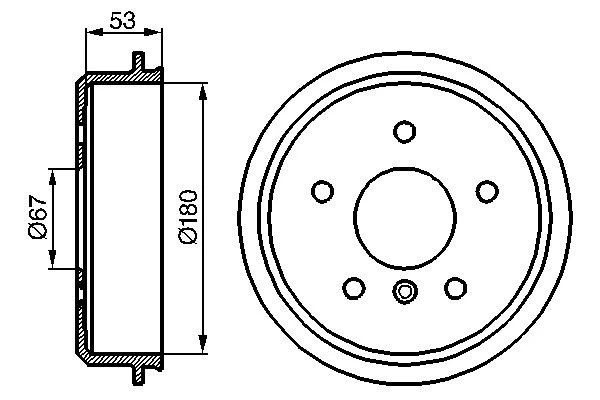 2x BRAKE DRUM 0 986 477 096 FOR MERCEDES-BENZ M 166.940 1.4L OM668.942 1.7L 4cyl - Image 2 of 4