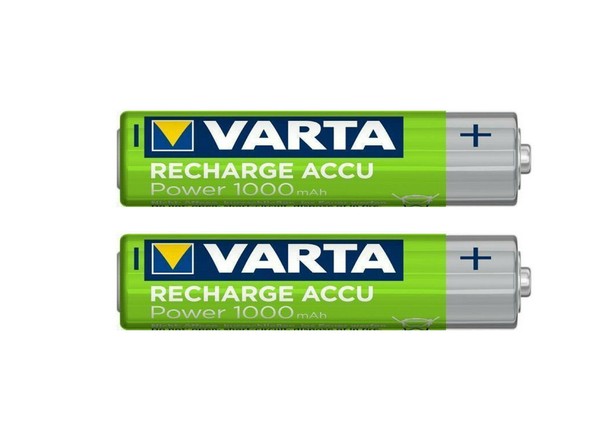 2 X Varta Akkus Aaa Micro 1000Mah Nimh Vorgeladen FüR U.A. Spielzeug Modellbau-image