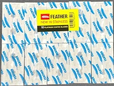 10 FEATHER New Hi-Stainless Platinum Coated Double Edge Razor Blades - Japan