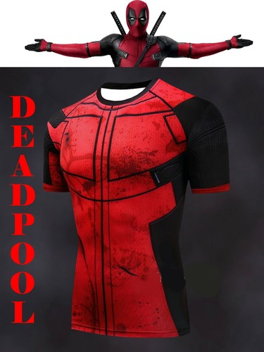 ¡NUEVO! CAMISA DEADPOOL MARVEL SUPERHERO SHT SLVE COMP TALLA (EE. UU. L-2XL) (INT L-4X) - Imagen 3 de 10