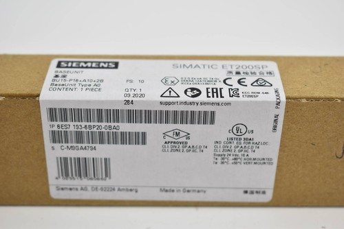 Siemens simatic ET 200SP BU-15 6ES7 193-6BP20-0BA0 ( 6ES7193-6BP20-0BA0 ) E10 - Bild 2 von 2