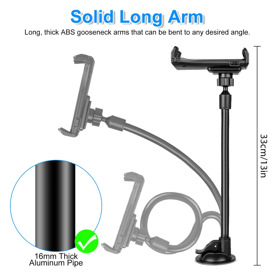 360° Universal Car Windshield Holder Desktop Mount for Cellphone Tablet iPad GPS - Image 4 of 4