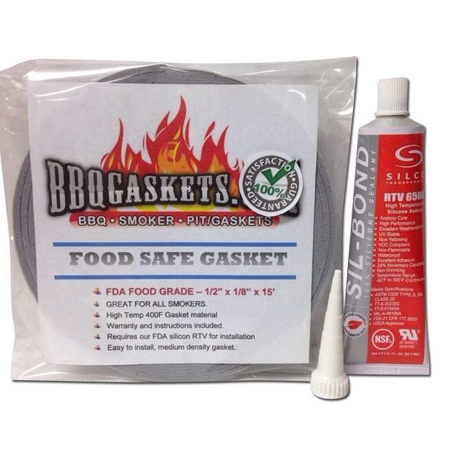 Food Safe Grill Gasket FDA Grade 1/2 X 1/8 seal Hi Temp Silicon Kitchen