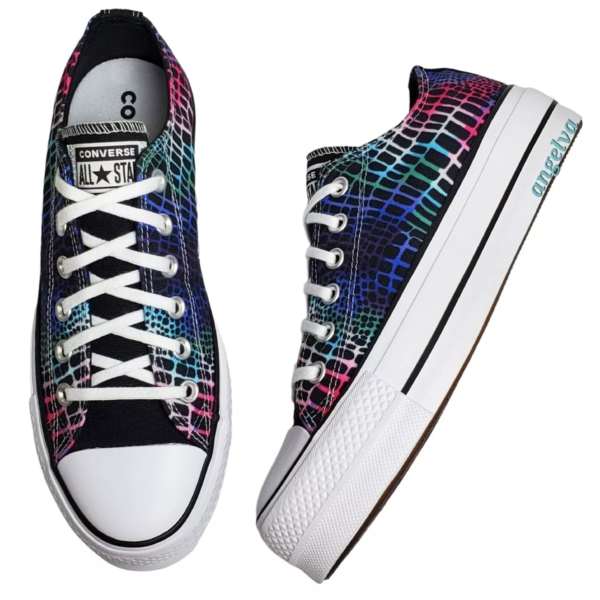 All Star Converse Platform Ox Preto e Branco