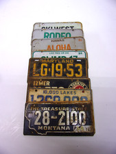 Eight Vintage Wheaties Cereal License Plates