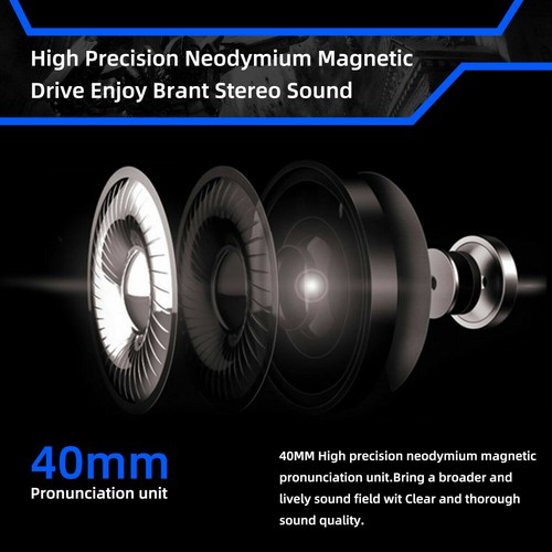 3.5mm Gaming Headphones Mic LED Headset Stereo Bass Surround For PC Xbox One PS4 - Picture 6 of 32