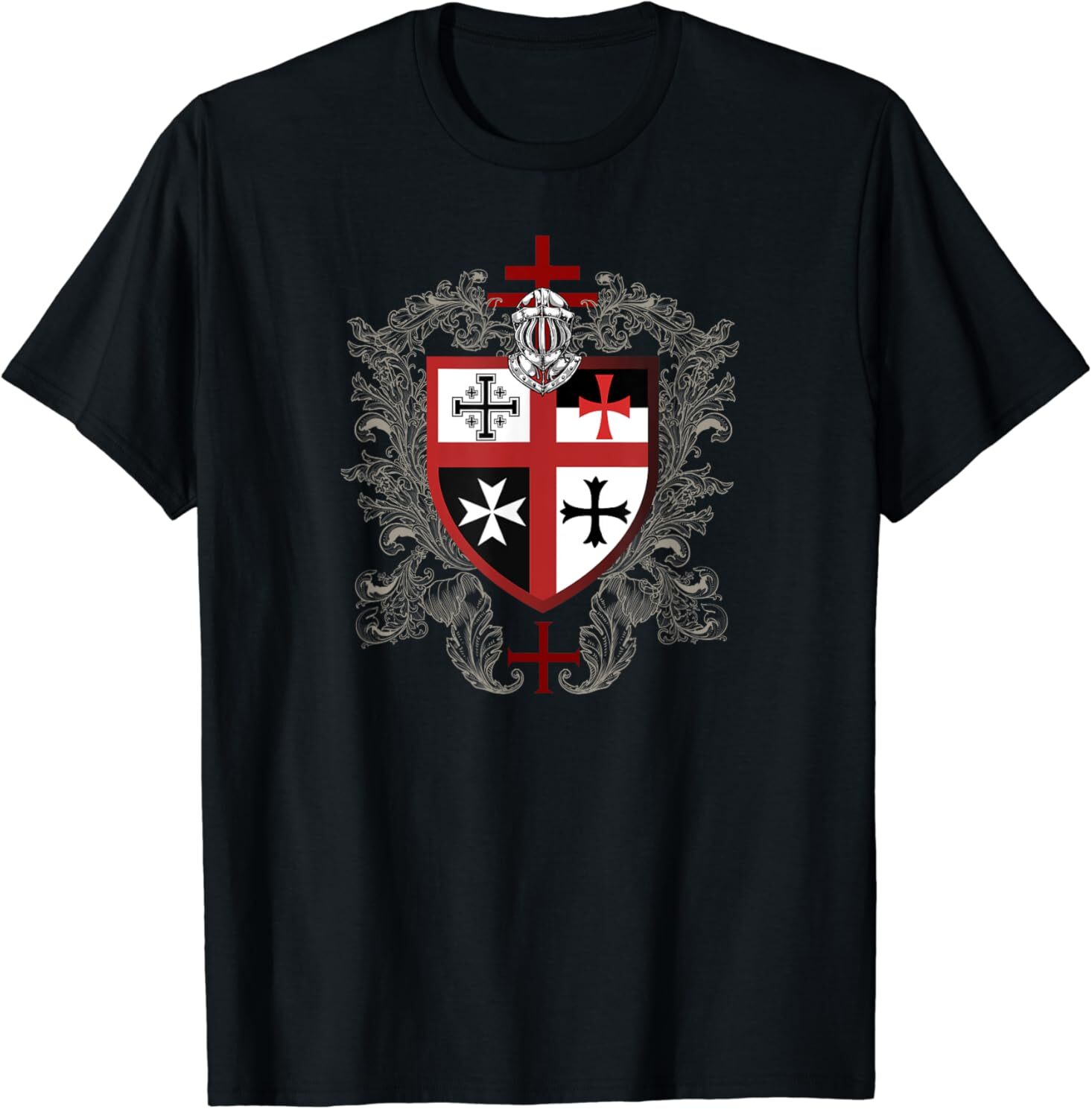 NEW! Knights Templar Crusader Cross Medieval Order Treasure Ring T-Shirt S-5XL-image