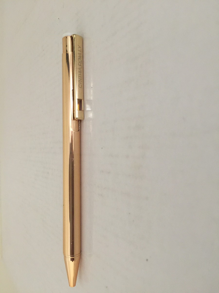 Cynthia Rowley Retractable Ballpoint Pen, gold, black ink | eBay