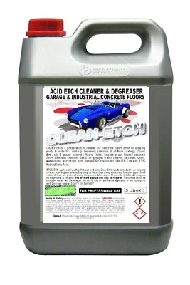 GRIME-X Acid Etch Concrete Floor Cleaner 5 Litre Clean Prepare Pre Painting 1L 5L 10L