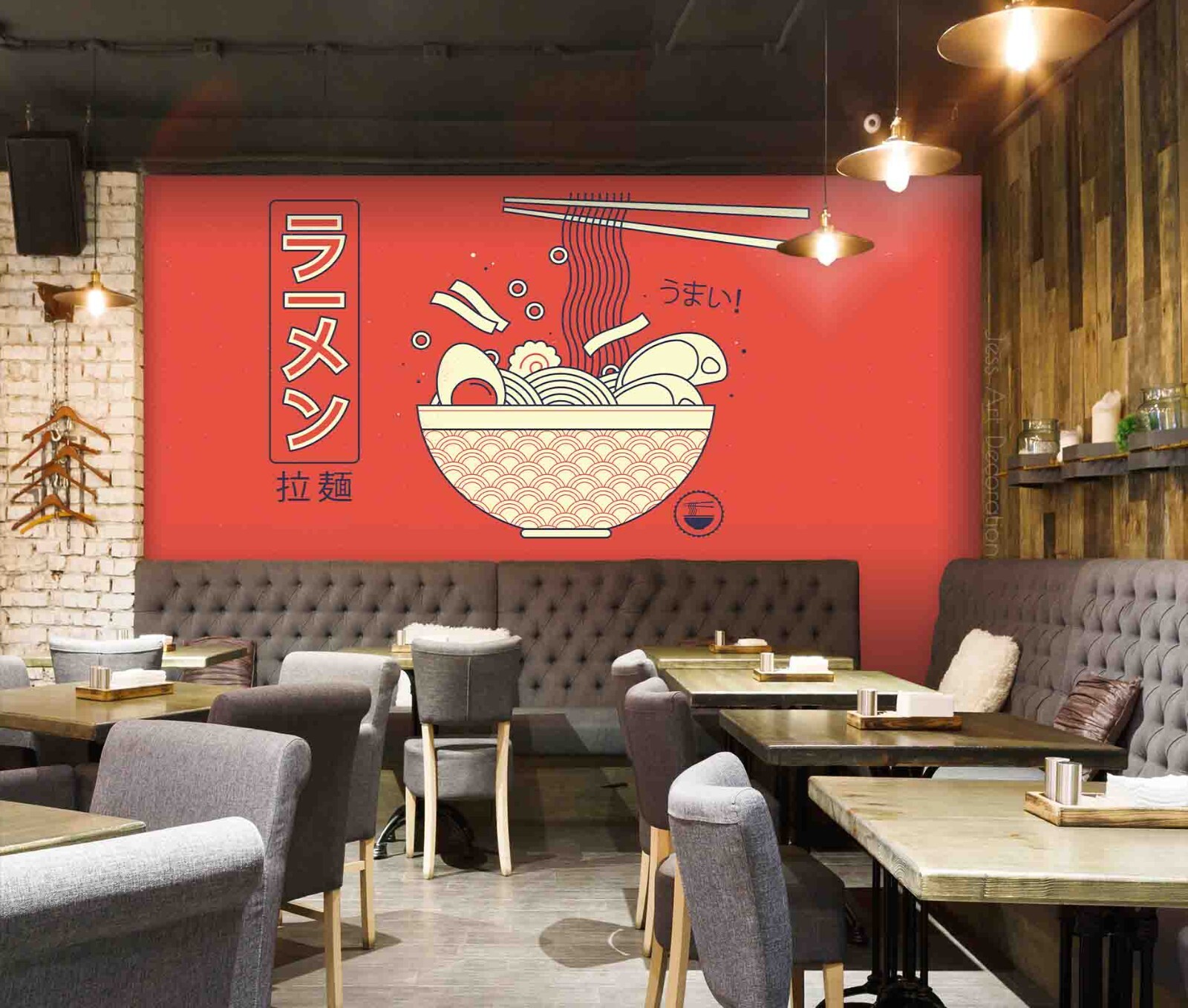 Pasta tirata a mano 3D bacchette carta da parati pittura murale carta da para...