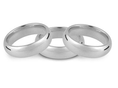 18 kt WEISSGOLD 2 3 4 5 6 8 mm KOMFORT FIT EHERING BAND LEICHT MITTELSCHWER