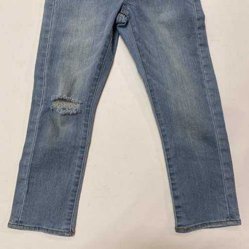 Levi’s x Hello Kitty Girls Distressed Blue Jean Overalls VGC Size 4 Regular - Picture 2 of 9