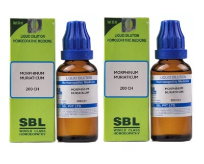 (2 Pack) SBL Homeopathic Morphinum Muriaticum  200 CH (30ml) Dilution