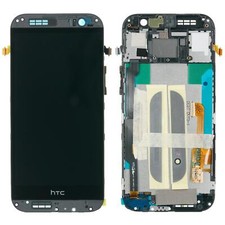 Modulo display LCD Dual Sim HTC ONE M8 DS touchscreen vetro nero titanio grey