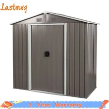 6x4 FT Outdoor Storage Shed Metal Garden Tool Shed w/Lockable Doors for Backyard